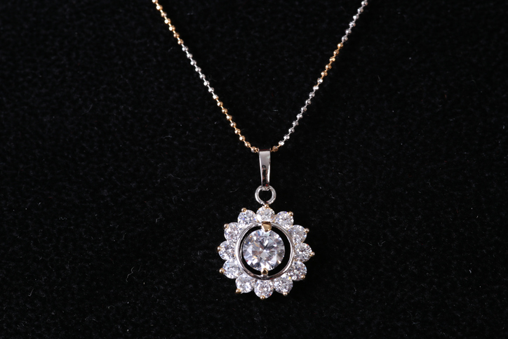 Beautiful Necklace with Diamond Pendant.